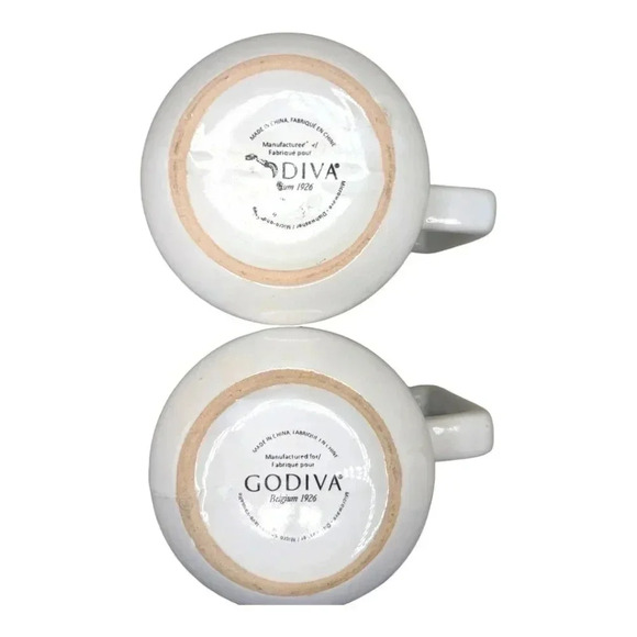 Godiva Belgium 1926 White Ceramic Mug - Set of 2 - Picture 6 of 7